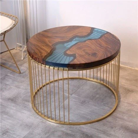 Ümmargune Resin River Beach Island Style Tabel Top